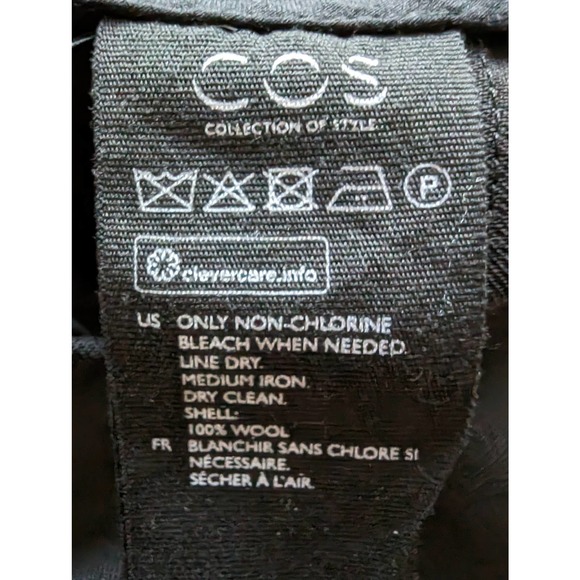 NWOT COS Wool Wide Leg Cross Back Jumpsuit Size 8 - Picture 15 of 16